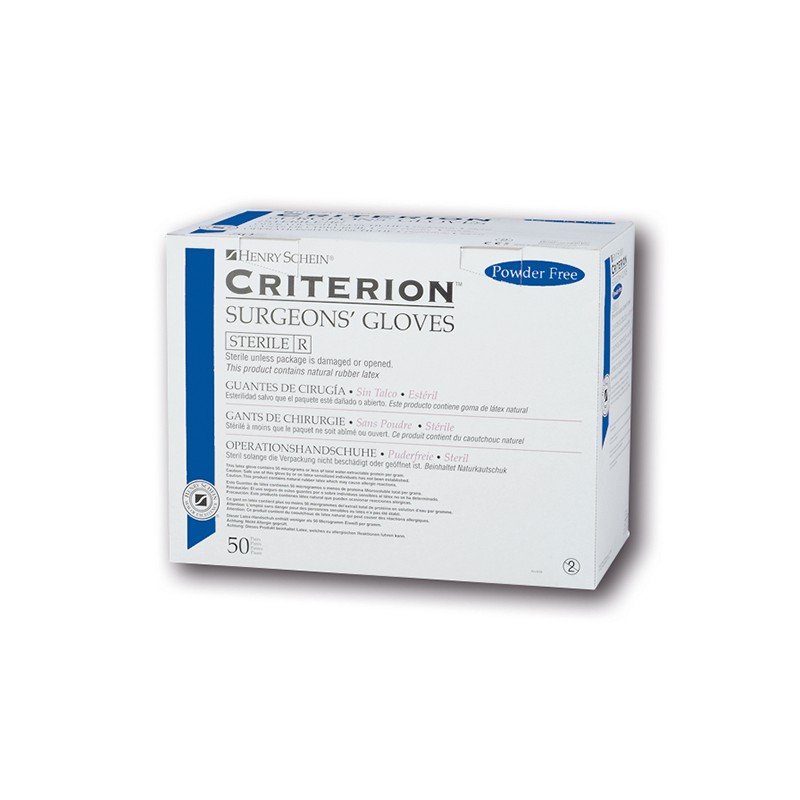 Gants de chirurgie stériles en latex HENRY SCHEIN - Sans poudre - Taille 6.5