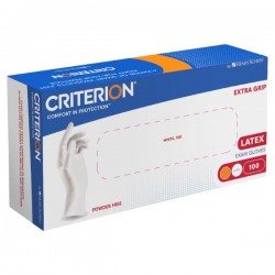 Gants latex Criterion Henry Schein grip sans poudre M