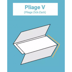 Essuie mains pliage en V