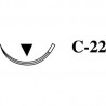 Suture résorbable PGA 5/0 aiguille C-22 3/8 de cercle