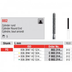 Fraise diamantée cylindre...