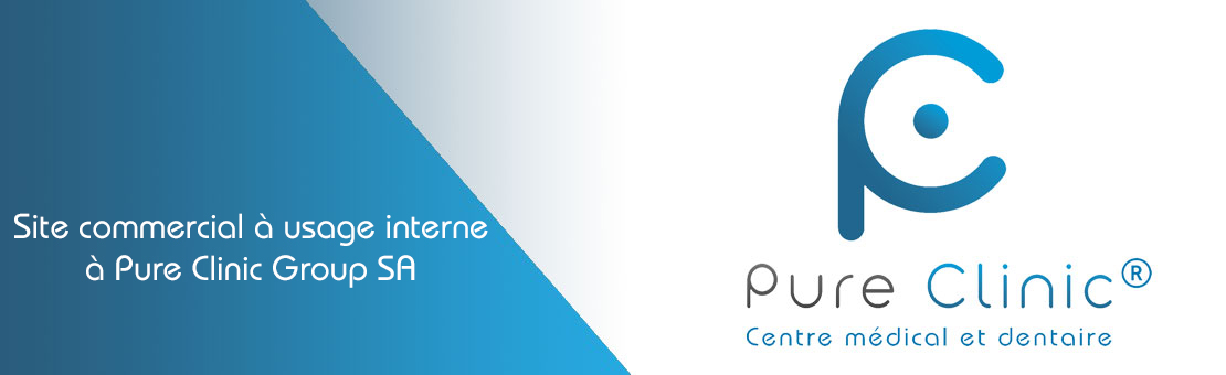 Site commercial a usage interne à Pure Clinic Group SA